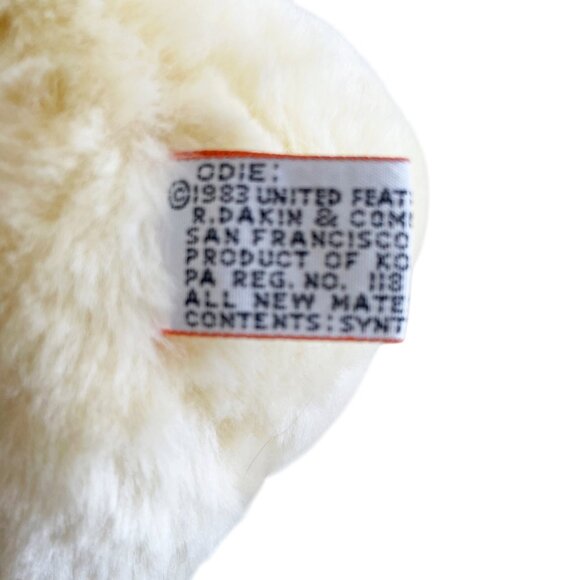 Vintage Dakin Odie Plush Easter Bunny Ears Carrot Dog Garfield Cartoon 1983 8" - Picture 6 of 8